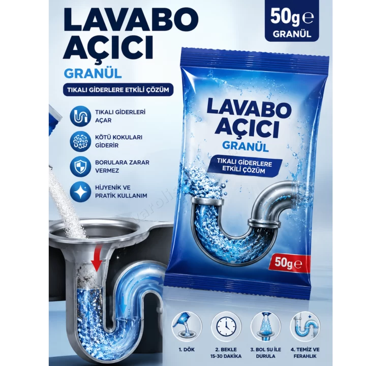 Lavabo Açıcı Granül 50 Gr