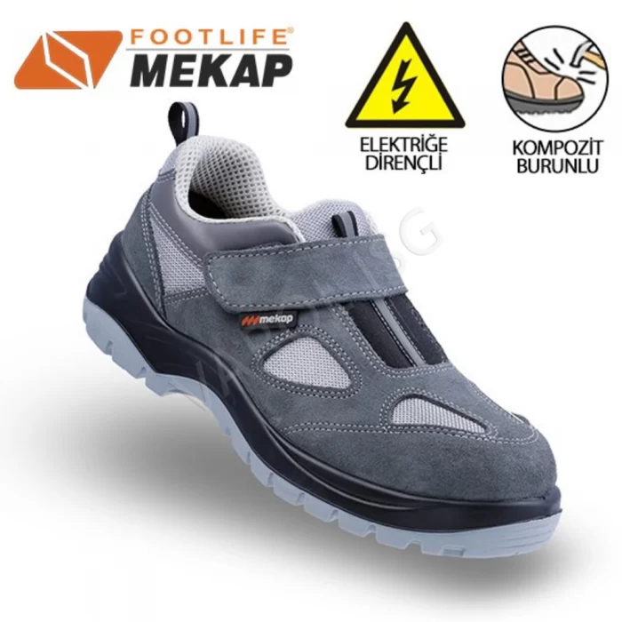 Mekap 157 Policap Gri S1P Src Elektrikçi Ayakkabı